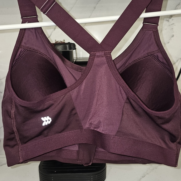 Target Maroon Zip-Front Sports Bra - Picture 2 of 3